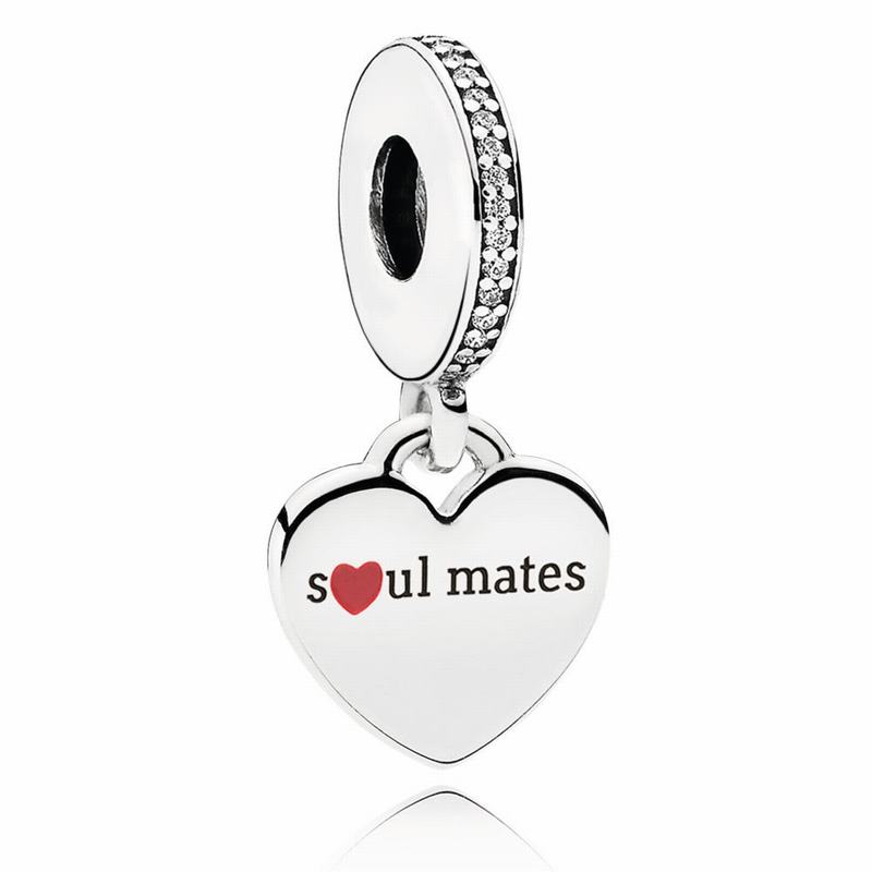 Pandora Australia Soulmates Dangle Charm - Sterling Silver | UJEBSK394